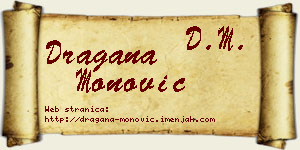 Dragana Monović vizit kartica